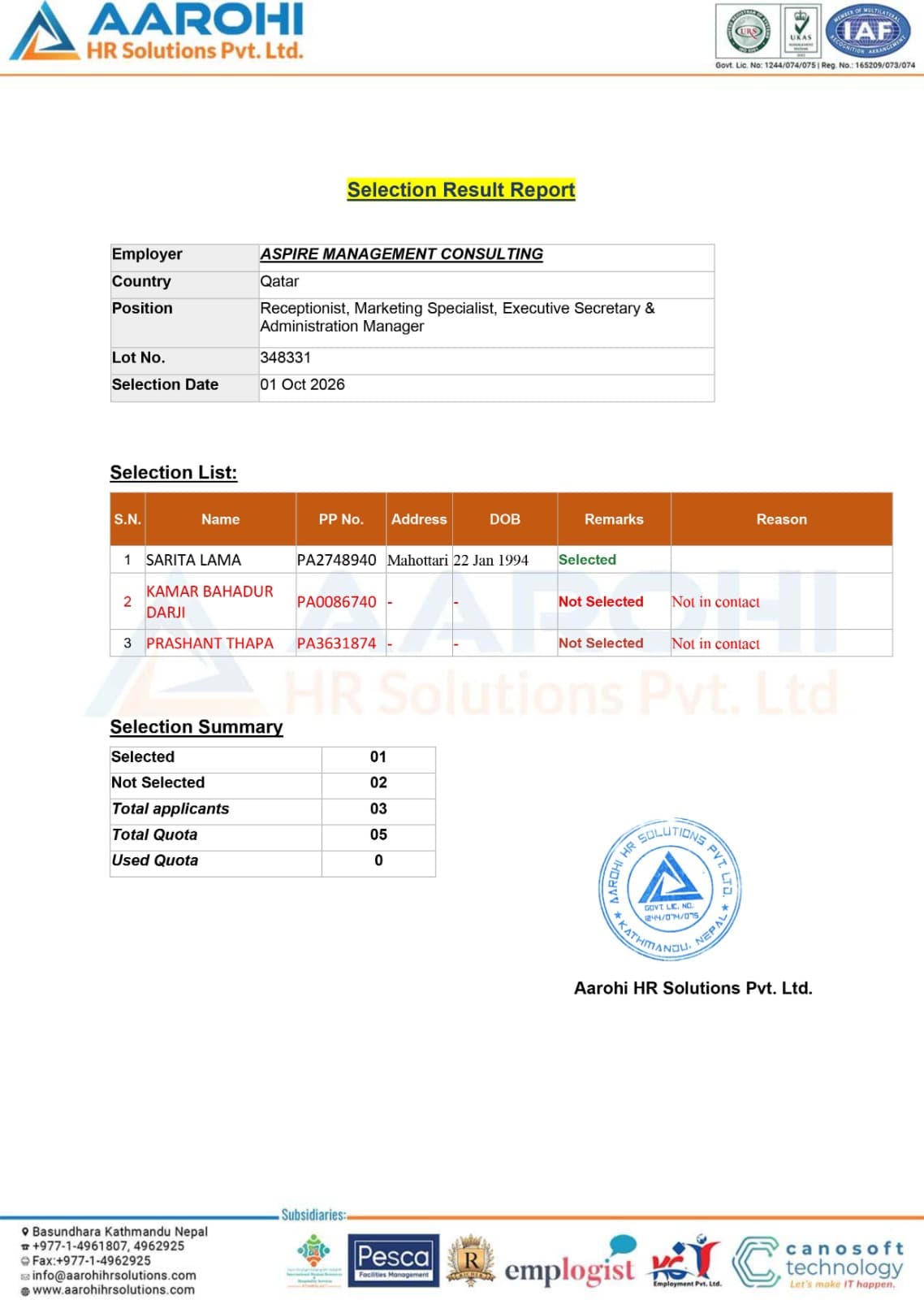 Result of ASPIRE MANAGEMENT CONSULTING logo
