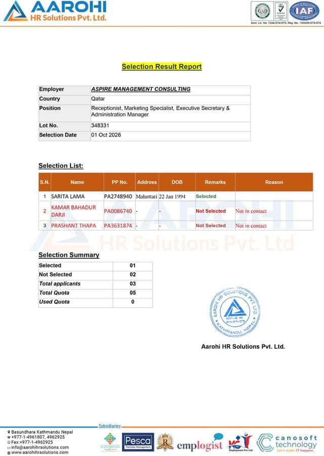 Result of ASPIRE MANAGEMENT CONSULTING logo